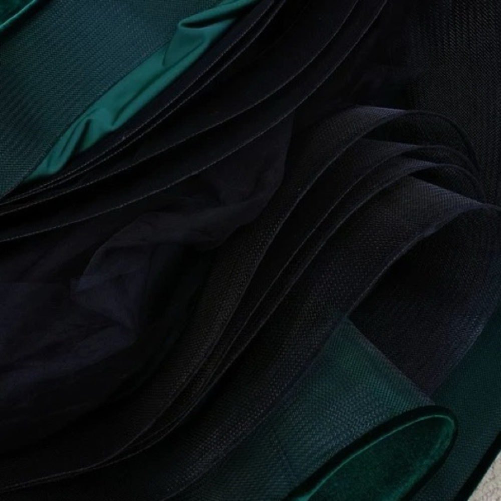 NWOT BRONX AND BANCO Inara Emerald Velvet Midi Dress ,Elegant Green Velvet Dress - Picture 14 of 15